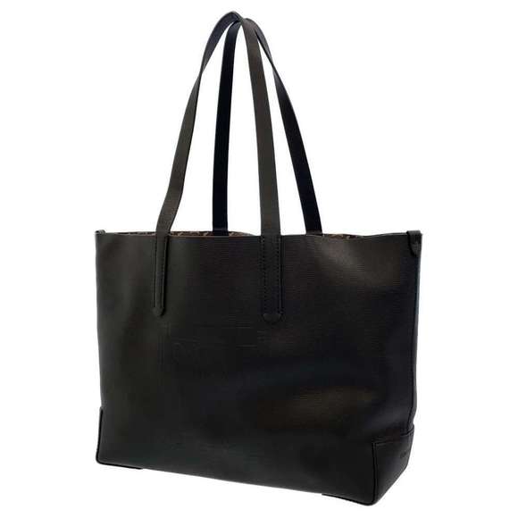 Burberry Tote Bag Embossed Monogram Morph Bag Black - Picture 1 of 9